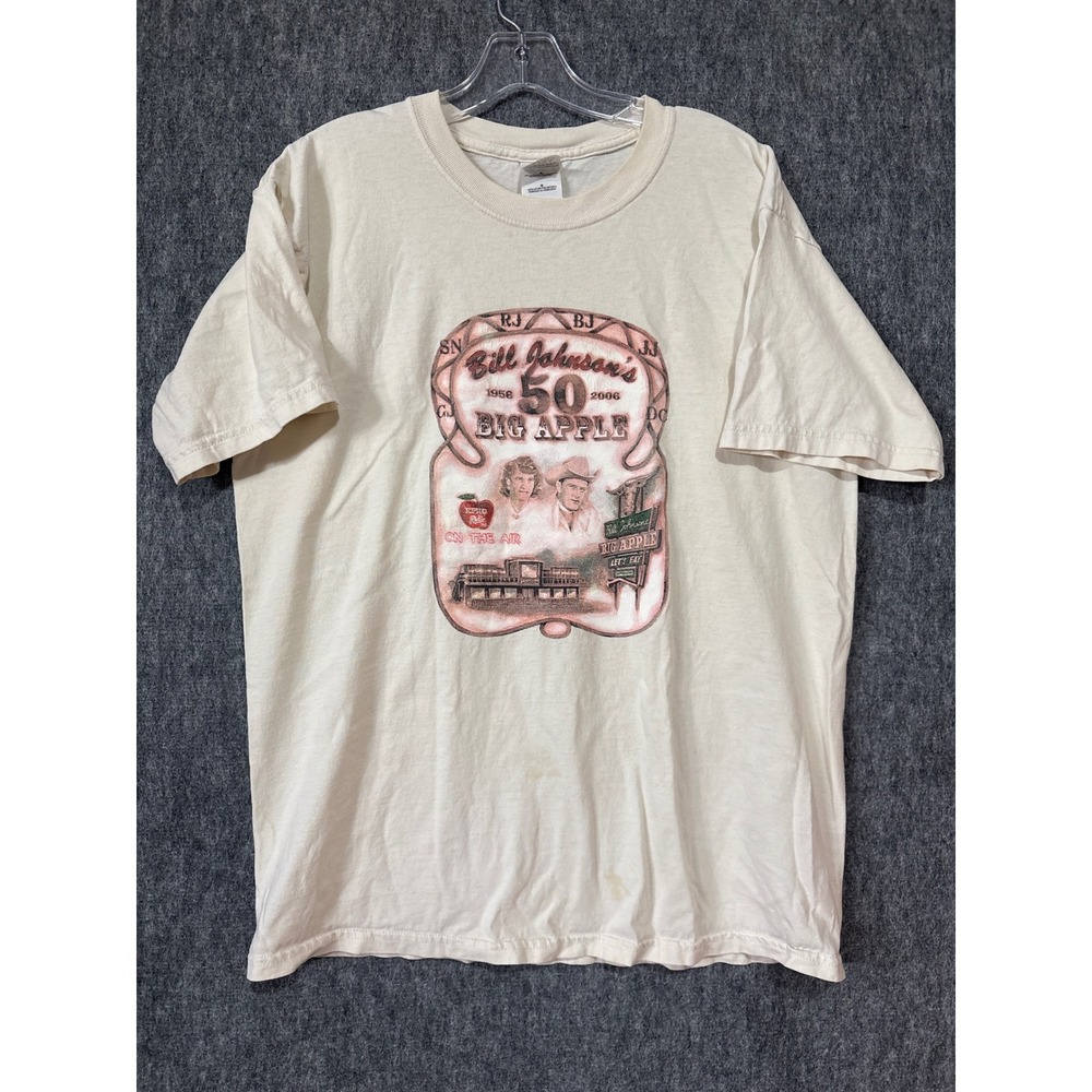 Gildan Bill Johnsons Big Apple 50th Anniversary T-Shirt Cream Mens Large Phoenix